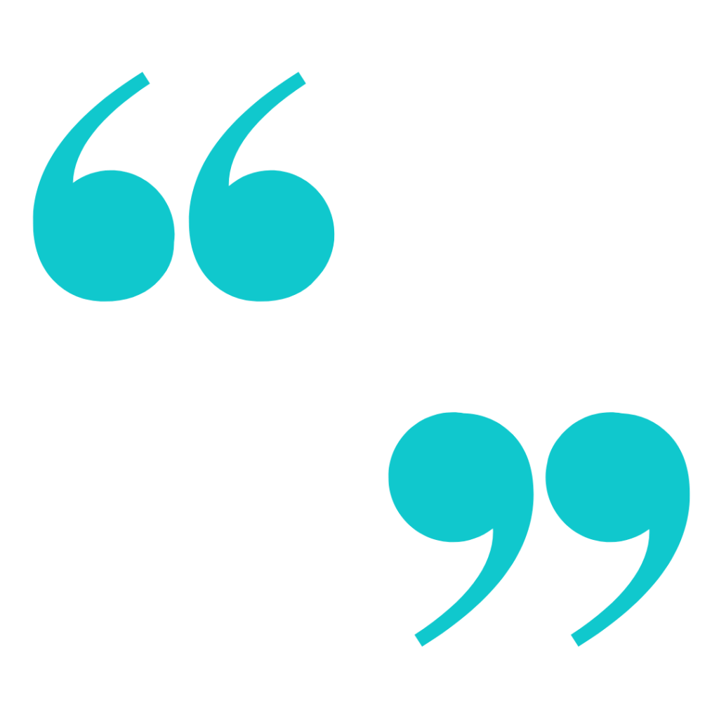 photo of Teal quotation marks